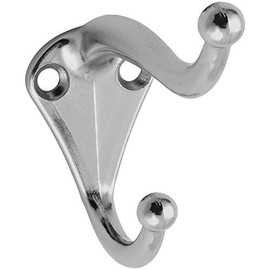 National Hardware N192-781 V160 Coat/Hat Hooks in Nickel, 2 pack