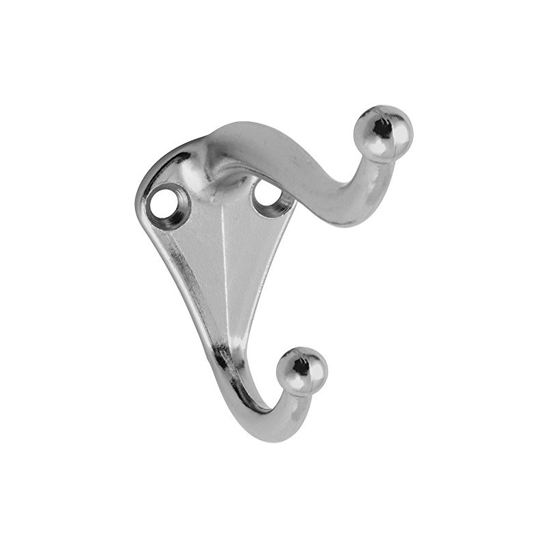 National Hardware N192-781 V160 Coat/Hat Hooks in Nickel, 2 pack