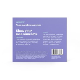 ASUTRA Yoga Mat Cleaning Wipes (Lovely Lavender), Individually Wrapped Wipes, 2 Boxes (30 Each) - No Slippery Residue, Deep-Cleansing for Fitness Gear & Gym Equipment
