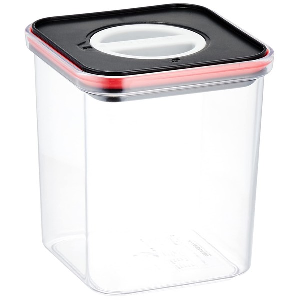 Pearl Metal HB-4485 Storage Container, Black x Red, 0.5 gal