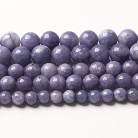 4mm 180pcs Natural Purple Angelite Stone Beads Lavender Gemstone Round Loose Beads for Jewelry Making DIY Bracelet Necklace Earrings 32" 2 Strands