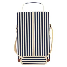 Insphome 2 Bottles Wine Carrier Bag, Insulated Wine Bottle & Glass Cooler Padded Tote, Wine Accessories Gifts for Wine Lover, Ideal for Christmas, Travel, Beach