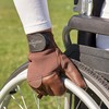 Globaleather Classic Fingerless Wheelchair Gloves - Brown (X Large) -