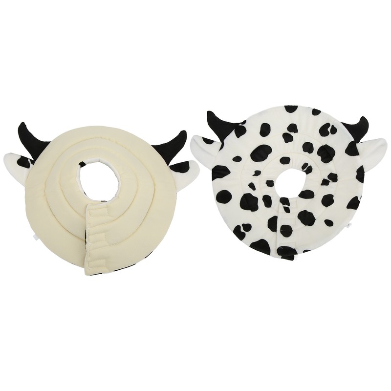 Cat Elizabeth Cone Cartoon Adjustable Cow Pattern After Surgery Recovery