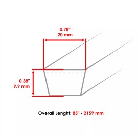John Deere Drive Belt fits John Deere 325 335 345 355D serial numbers above 070000+ M131808