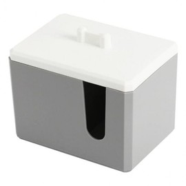Makeup Organizer for Cosmetics, Cotton Swabs, and Pads Dark Gray Storage
