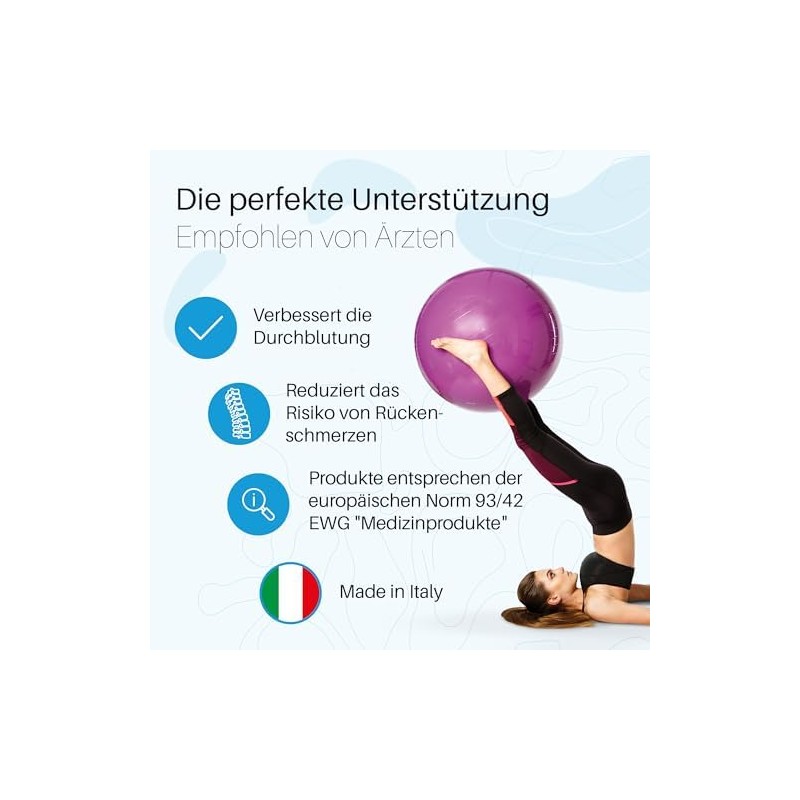 PEZZI Original Gymnastics Ball Plus Pump Seat Therapy Pilates