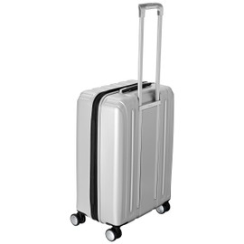 DELSEY Paris Titanium Hardside Expandable Luggage with Spinner Wheels, Silver, Checked-Medium 25 Inch