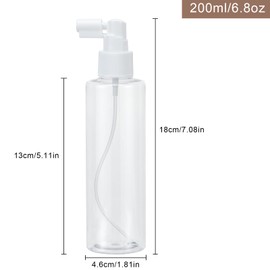 Yebeauty Plastic 6.8oz 200ml Travel Size Spray Bottle Refillable Empty Fine Mist with Long Mouth Clear TSA Approved Size Atomizers for Plants Perfumes Cleaning Gardening, Set of 2