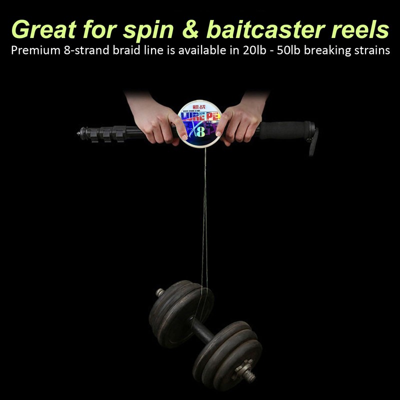 ReelFin X8 Braided Fishing Line, Long Casting, High Knot Strength