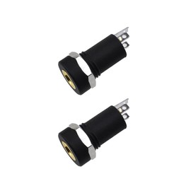 Hao Pro 3.5mm Diameter 3 Pins Audio Mount Jack with Nut Smooth Converting More Portable Neat Install Tight Space Friendly Hold Sturdy Stereo Panel AUX Connector 2 Pcs for Headphones Vintage Boom Box