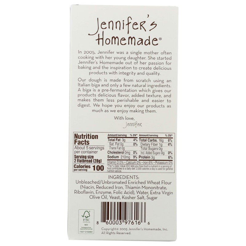 JENNIFERS HOMEMADE Original Flatbread, 5 OZ