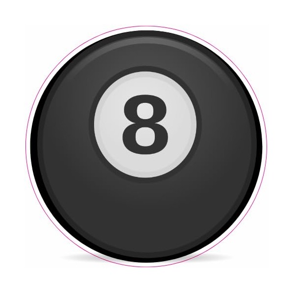 U.S. Custom Stickers Magic 8 Ball Sticker Pack 8 Inch