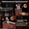USEWIRE Cigar Lighter, Multifunctional Lighter with V-Cigar Cutter, Cigar Holder,