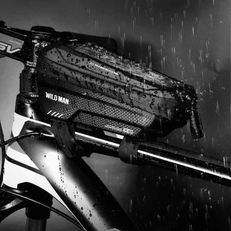 WILD MAN Rainproof Touch Screen Front Frame Bike Bag Top