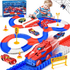 Toyokid Toy from 2 3 4 5 6 Years Boy, Spider Toy Racing Track Car Children's Toy from 2 3 4 Years Car Racing Track for Children Gift 6 Pieces Superhero Car Gift Boy 2-6 Years
