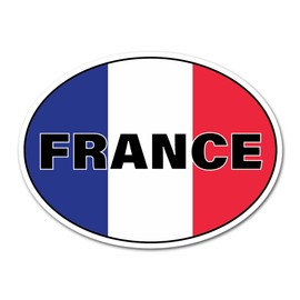2 x 10cm France Oval Flag Vinyl Stickers - French Travel Holiday World Country Location Decal Scrapbook Sticker #82351