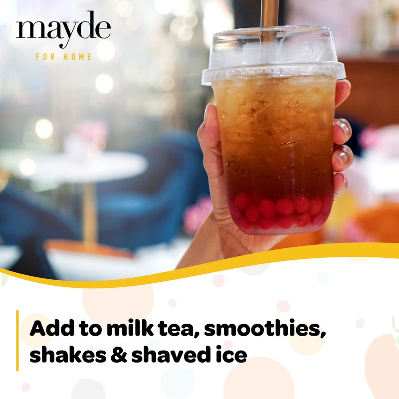 Mayde Bursting Popping Boba Pearls, Strawberry, Mango, Passion Fruit, Kiwi,