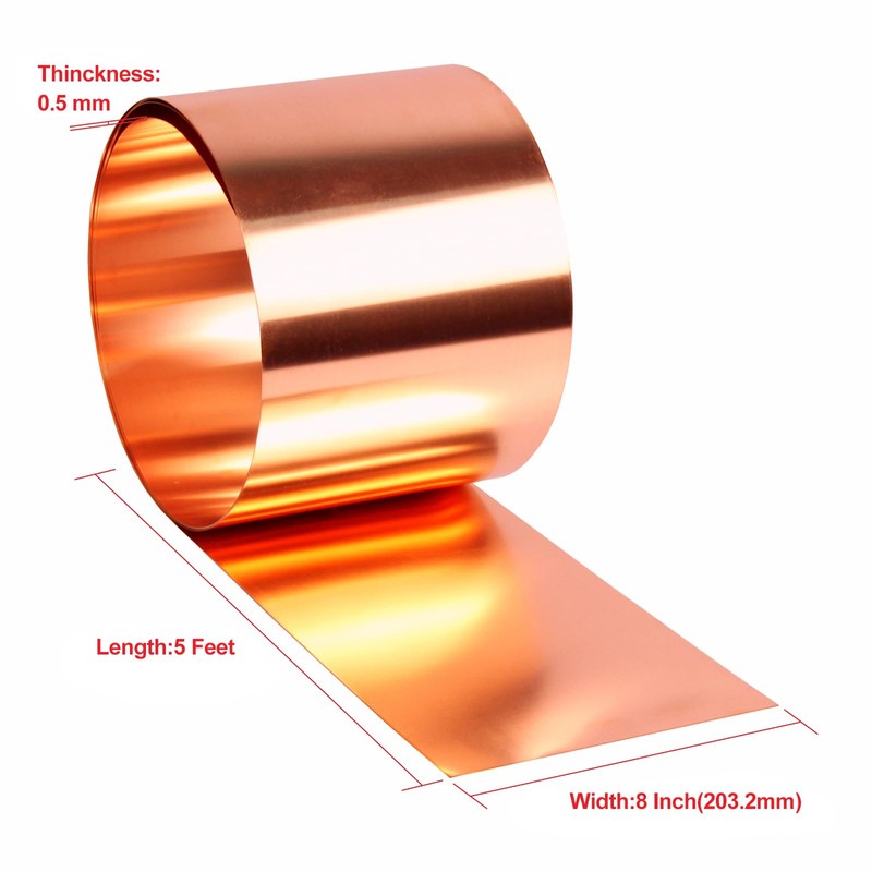 Copper Flashing 99.95% Pure - 24 Gauge 0.5mm Thick Copper