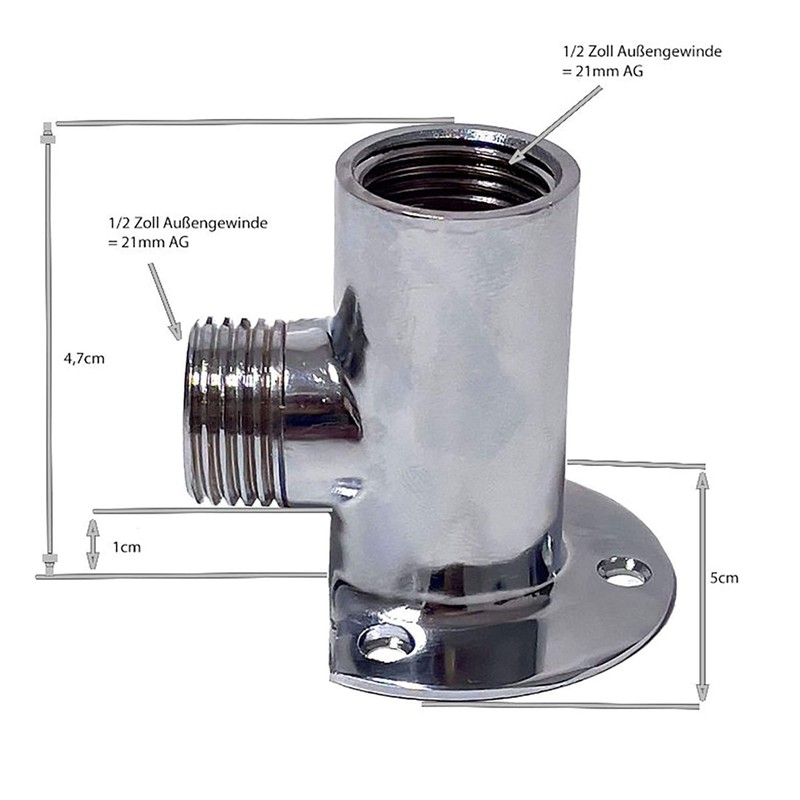 Soytich Wall Plate and Wall Arm in Various Variants/Length Inlet