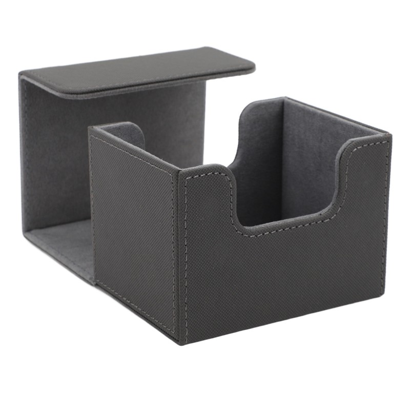 Card Deck Box Magnetic Flap Lid Large Capacity PU Leather