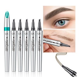 Hair-like Strokes Brow Tint Pen, Mimics Natural Eyebrow Liquid Microfilling Marker, Eye Makeup by “Linble” (#3 Auburn)