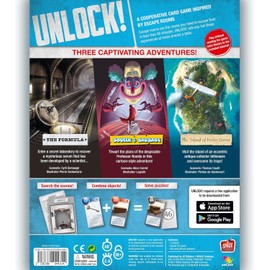 UNLOCK! Escape Adventures Card Game - Escape Room-Inspired Cooperative Adventure, Fun Family Game for Kids and Adults, Ages 10+, 1-6 Players, 1 Hour Playtime, Made by Space Cowboys