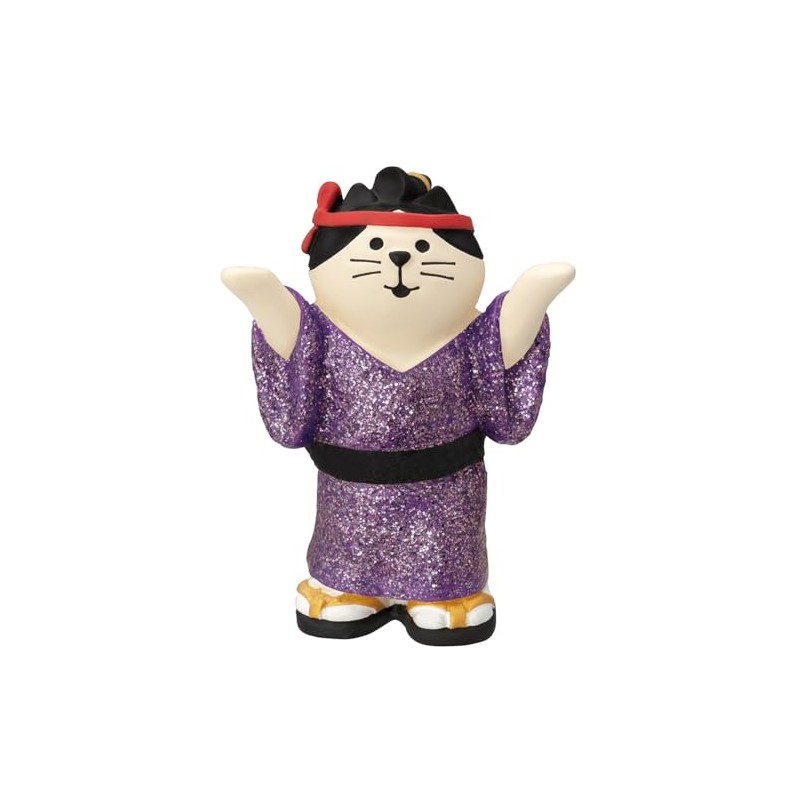 Deco Corporation concombre ZCB-35255 Glitter Samurai Cat Size: Approx. W4.6