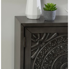 Powell Hadrik Dark Grey Accent Cabinet