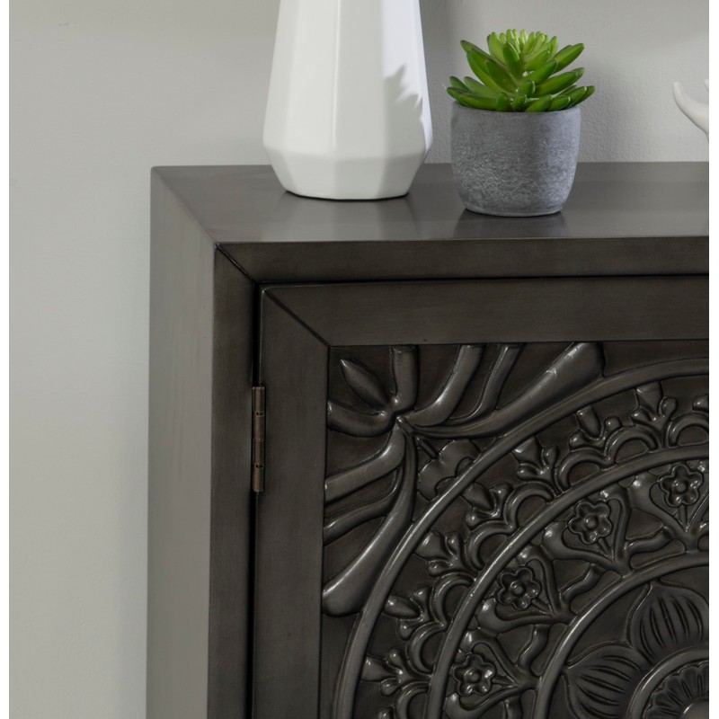 Powell Hadrik Dark Grey Accent Cabinet