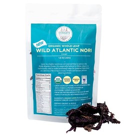 Ocean’s Balance Whole Leaf Nori Dried Seaweed – Whole Leaf Organic Seaweed, Perfect for Keto Diet, Paleo Diet, Vegetarian, or Vegan Diet – Gluten-Free – 1.5 oz Bag