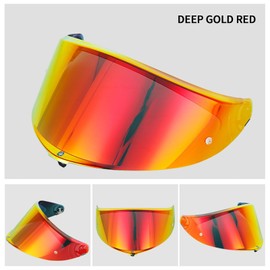 Lumfeerix Motorcycle Helmet Visor for K6 K6s Visor Face Shield Replacement for K6/K6 S,Deep Gold Red