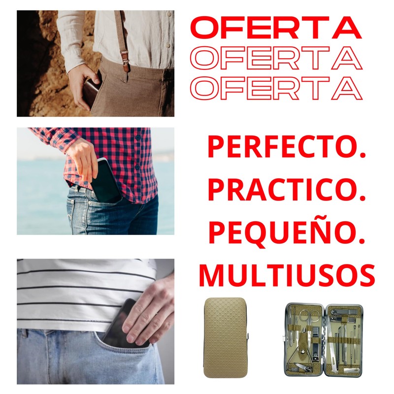 Set Manicure Pedicure Acero Inoxidable 19 Piezas Para Uñas de