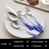 DINYWOW 20-Pieces Color Silverware Sets for 4,Blue and white Handle
