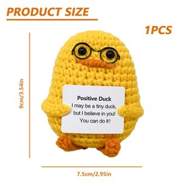 XJLyaya Lucky Charm Gifts, Lucky Charm, Positive Pocket Hug Gifts, Creative Knitting Wool Doll for Women, Courage Gift, Farewell Gift, Colleagues, Best Friend Gifts