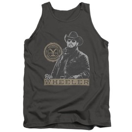 Popfunk Yellowstone Rip Wheeler Unisex Adult Tank Top, Charcoal, X-Large