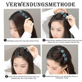 Set of 4 Braided Hair Clips, Side Hair Clips, Fringe Clips, Broken Hair Clips, Hair Segmentation Clips, Braided Hair Clips, for Hairdressing, Etc, Hair Clip, Bangs Clip