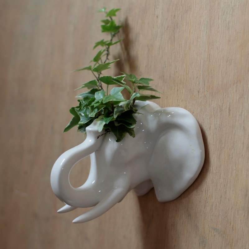 Puckator Decorative Ceramic Indoor Planter, Elephant