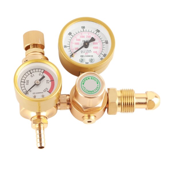 Welder Gas Regulator Agron CO2 Gauge Meter Valve MIG TIG