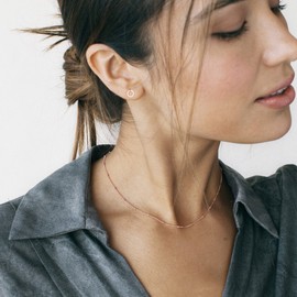 Layered Rose Gold Necklaces for Women, Rose Gold Filled Initial Necklaces for Girls Rose Gold Coin Necklaces for Women Teens Girls Necklaces for Women Jewelry（P）