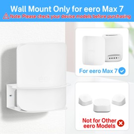 Rimous Metal Wall Mount for eero Max 7 Mount Easy to Install - Heavy-Duty Wall Bracket for eero Max 7 Wall Mount Holder with Cable Ties for Space Saving