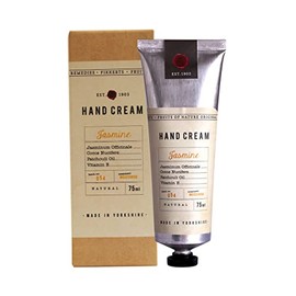 Fikkerts Fruits Of Nature Jasmine Soothing and Hydrating Hand Cream (75ml/2.54floz) with Lively, Sweet Floral Tones, Vegan Plant Based