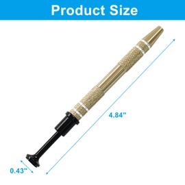 Coufce 3 Pack Stainless Steel Piercing Ball Grabber, Jeweler's Pick Up Tool Holder Diamond Claw Tweezers for Tiny Objects(Silver, Black, Brown)