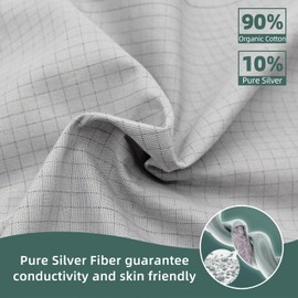 Grounding Fitted Sheet Kit Connect to The Earth's Energy 15inch Depth Pocket Grounding Bed Sheets for Earthing