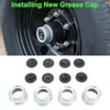4 Set Trailer Hub Bearing Dust Caps Trailer Axle Dust