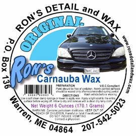 Ron's Original 100% Brazilian Carnauba Car Wax - 6 oz. Tub