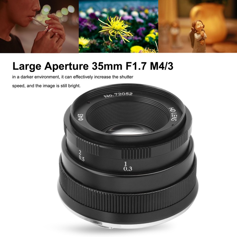NEWYI 35mm F1.7 Large Aperture Portrait Fixed Focus Manual Lens