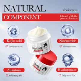 Kojic Acid Cream – Brightening & Anti-Aging Dark Spot Remover – Hydrating Face Moisturizer for Dry Skin – Anti-Wrinkle Cream for Women – 50g