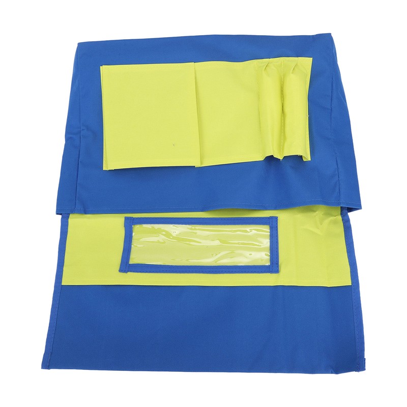 Chairback Pocket with Clear Label Slot Strong Stitching 600D Oxford