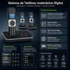 D1002 TAM-T Teléfono Inalámbrico de 3 Auriculares, con Contestador Automático
